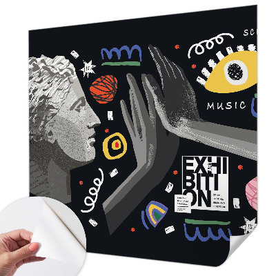 Selbstklebende Fototapete für die Wand Eine farbenfrohe Ausstellung