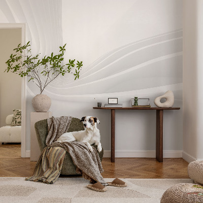 3D-Fototapete fürs Schlafzimmer Wellenlinien