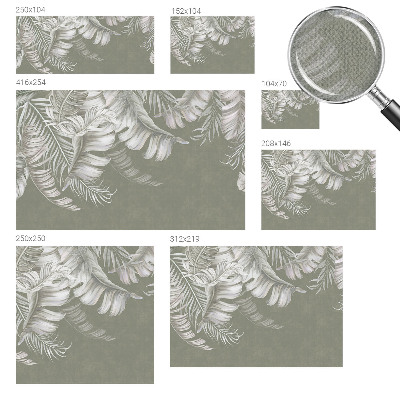 Moderne Fototapete nach Maß Zarte Blätter