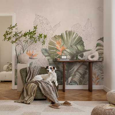 Hochwertige Bildtapete Tropische Blumen