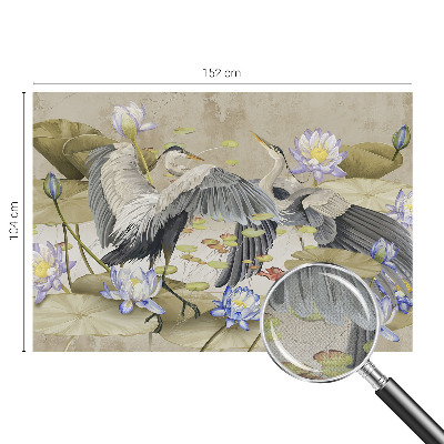 Vintage tapete Vögel und Lilien