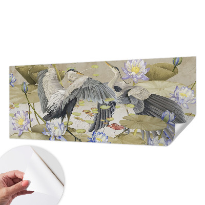 Vintage tapete Vögel und Lilien