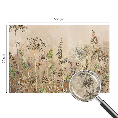 Selbstklebende Fototapete für die Wand Rustikale Blumen