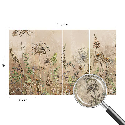 Selbstklebende Fototapete für die Wand Rustikale Blumen