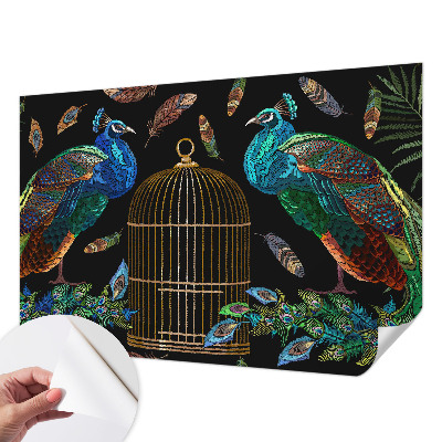 Selbstklebende Fototapete für die Wand Pfauenbild