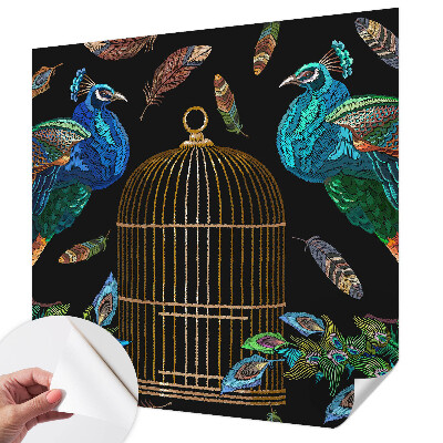 Selbstklebende Fototapete für die Wand Pfauenbild