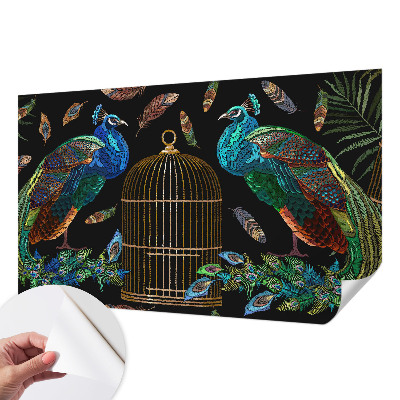 Selbstklebende Fototapete für die Wand Pfauenbild