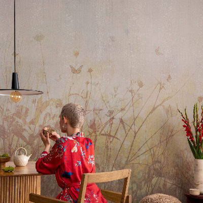 Selbstklebende Fototapete fürs Wohnzimmer Harmonie der Wiese