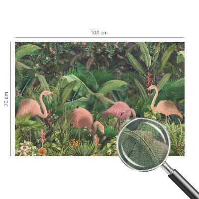 3D-Fototapete fürs Schlafzimmer Rosa Flamingos