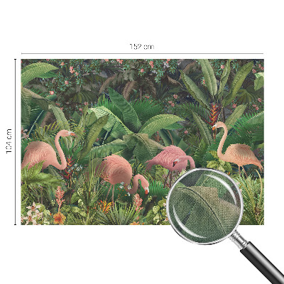 3D-Fototapete fürs Schlafzimmer Rosa Flamingos