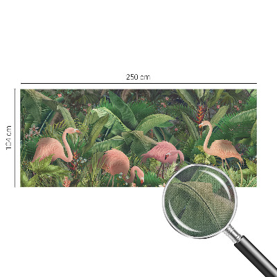 3D-Fototapete fürs Schlafzimmer Rosa Flamingos