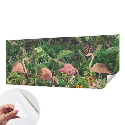 3D-Fototapete fürs Schlafzimmer Rosa Flamingos