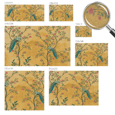 Selbstklebende Fototapete Pfauenbäume