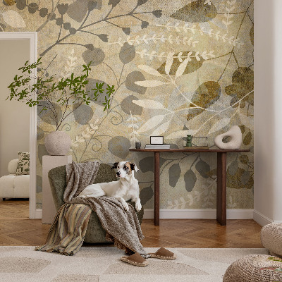 Selbstklebende Fototapete für die Wand Zweigblätter