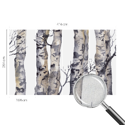 Selbstklebende Fototapete fürs Wohnzimmer Espenwald