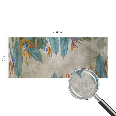 Selbstklebende Fototapete fürs Schlafzimmer Tropische Blumen