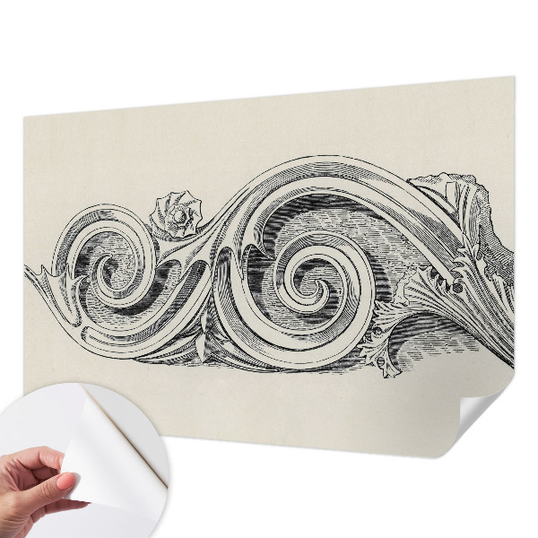 Selbstklebende Fototapete fürs Kinderzimmer Pflanzenornament