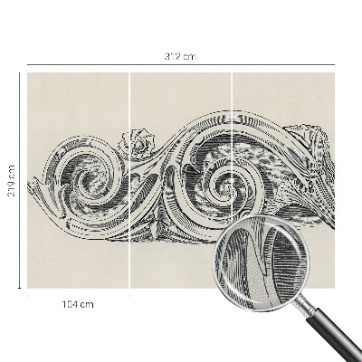 Selbstklebende Fototapete fürs Kinderzimmer Pflanzenornament