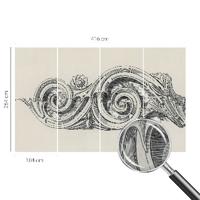 Selbstklebende Fototapete fürs Kinderzimmer Pflanzenornament