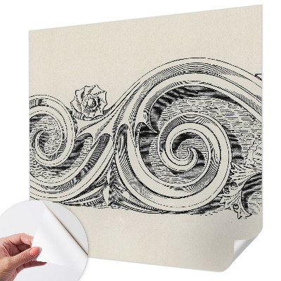 Selbstklebende Fototapete fürs Kinderzimmer Pflanzenornament