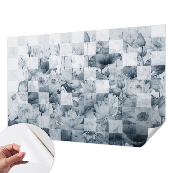 Vintage tapete Lotusblumen