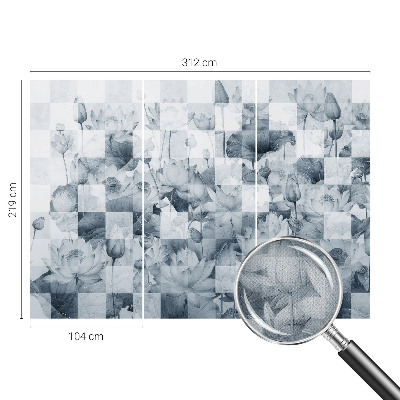 Vintage tapete Lotusblumen