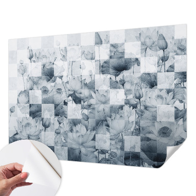 Vintage tapete Lotusblumen