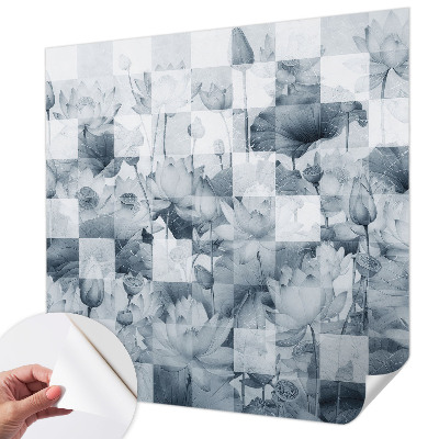 Vintage tapete Lotusblumen