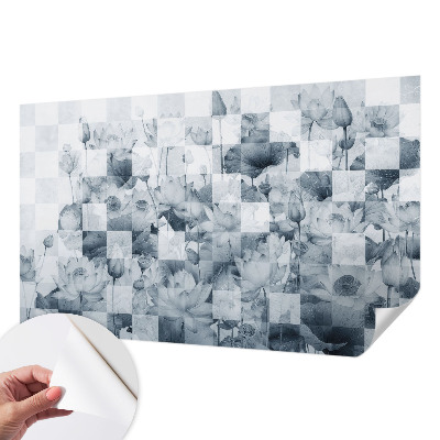 Vintage tapete Lotusblumen