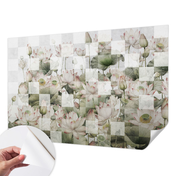 Selbstklebende Fototapete Lotusmuster