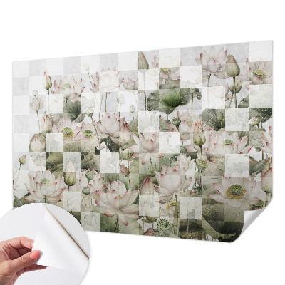Selbstklebende Fototapete Lotusmuster