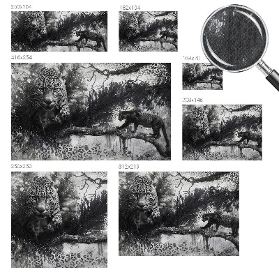 Selbstklebende Fototapete fürs Wohnzimmer Abstrakte Leoparden