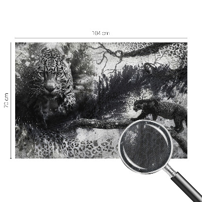 Selbstklebende Fototapete fürs Wohnzimmer Abstrakte Leoparden