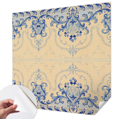 Selbstklebende Fototapete fürs Kinderzimmer Blaue Ornamente