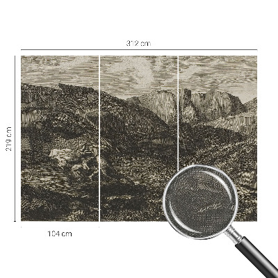 3D-Fototapete Bergreise