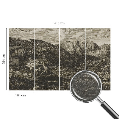 3D-Fototapete Bergreise