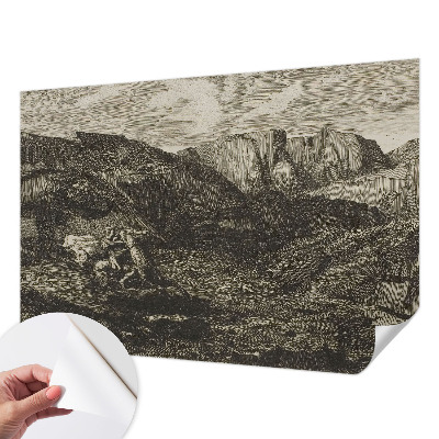 3D-Fototapete Bergreise