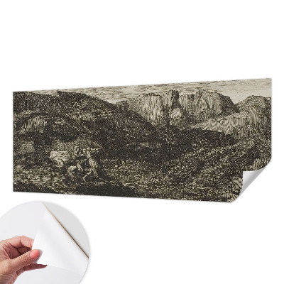 3D-Fototapete Bergreise