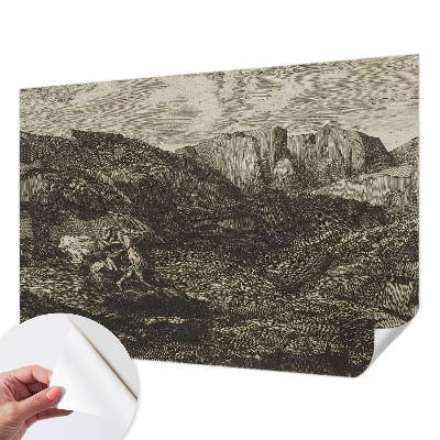 3D-Fototapete Bergreise