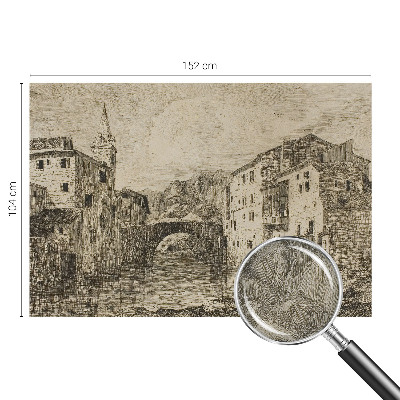 Fototapete in 3D-Optik Stadtpanorama