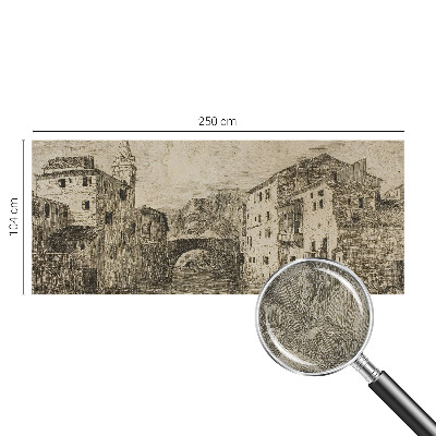 Fototapete in 3D-Optik Stadtpanorama