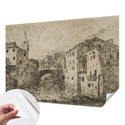 Fototapete in 3D-Optik Stadtpanorama