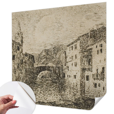 Fototapete in 3D-Optik Stadtpanorama