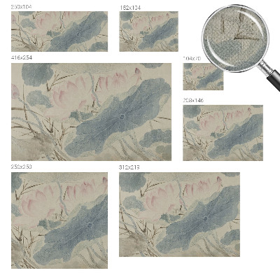 3D-Fototapete fürs Wohnzimmer Lotusblätter