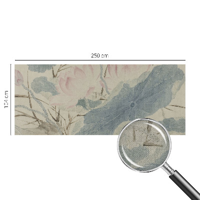 3D-Fototapete fürs Wohnzimmer Lotusblätter