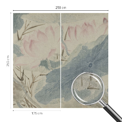 3D-Fototapete fürs Wohnzimmer Lotusblätter