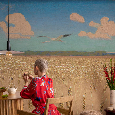 Moderne Fototapete nach Maß Weizenfeld