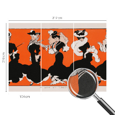 3D-Fototapete fürs Schlafzimmer Damenbekleidung