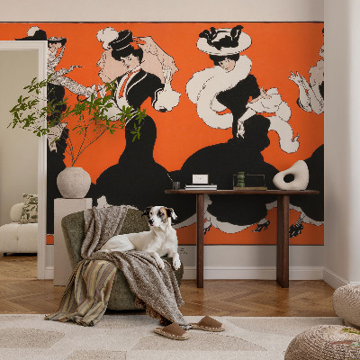 3D-Fototapete fürs Schlafzimmer Damenbekleidung