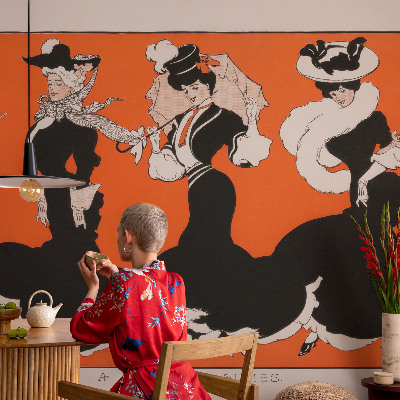 3D-Fototapete fürs Schlafzimmer Damenbekleidung